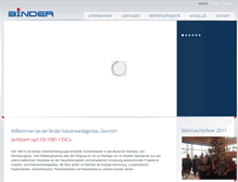 Tablet Screenshot of binder-industrieanlagenbau.com